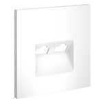 Накладка для розетки компьютерной двойной RJ45+RJ45 кат.6, S70 (белый матовый)