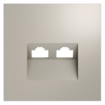 Накладка для розетки компьютерной двойной RJ45+RJ45 кат.6, S70 (кашемир)