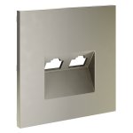 Накладка для розетки компьютерной двойной RJ45+RJ45 кат.6, S70 (шелк)