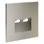 Накладка для розетки компьютерной двойной RJ45+RJ45 кат.6, S70 (шелк)