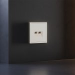 Накладка для розетки компьютерной двойной RJ45+RJ45 кат.6, S70 (хлопок)