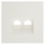 Накладка для розетки компьютерной двойной RJ45+RJ45 кат.6, S70 (хлопок)