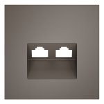 Накладка для розетки компьютерной двойной RJ45+RJ45 кат.6, S70 (капучино)