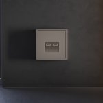 Накладка для розетки компьютерной двойной RJ45+RJ45 кат.6, S70 (капучино)