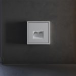 Накладка для розетки компьютерной двойной RJ45+RJ45 кат.6, S70 (серый)
