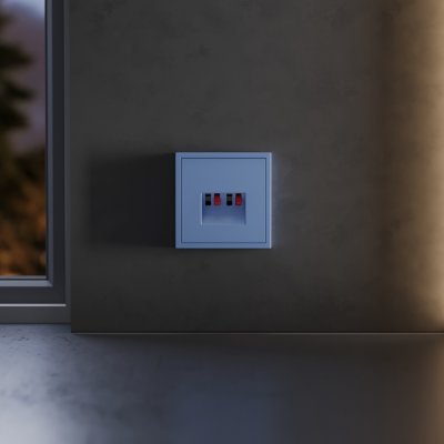 Накладка для розетки акустической 4-местной , S70 (деним)