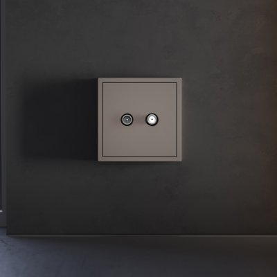 Накладка для розетки телевизионной оконечной TV+SAT, S70 (капучино)