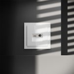 Накладка для розетки TV+RJ45 кат. 6, S70 (белый глянцевый)