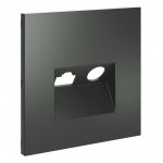 Накладка для розетки TV+RJ45 кат. 6, S70 (титан)