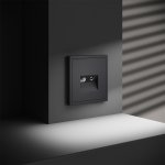 Накладка для розетки TV+RJ45 кат. 6, S70 (графит)