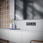 Накладка для розетки TV+RJ45 кат. 6, S70 (черный матовый)