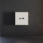 Накладка для розетки TV+RJ45 кат. 6, S70 (хлопок)