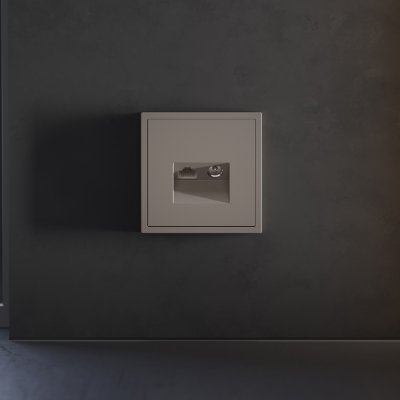 Накладка для розетки TV+RJ45 кат. 6, S70 (капучино)