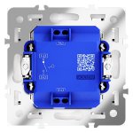 Выключатель встраиваемый VOLTUM S70 одноклавишный 10А, (белый глянцевый) (VLS010101)