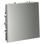 Выключатель встраиваемый VOLTUM S70 одноклавишный 10А, (сталь) (VLS010105)