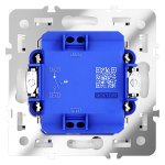 Выключатель встраиваемый VOLTUM S70 одноклавишный с подсветкой 10А, (белый глянцевый) (VLS010201)