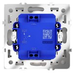 Выключатель встраиваемый VOLTUM S70 одноклавишный с подсветкой 10А, (белый матовый) (VLS010202)