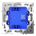 Выключатель встраиваемый VOLTUM S70 одноклавишный с подсветкой 10А, (шелк) (VLS010204)