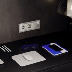 Выключатель встраиваемый VOLTUM S70 одноклавишный с подсветкой 10А, (шелк) (VLS010204)