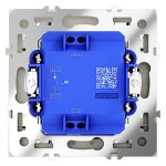 Выключатель встраиваемый VOLTUM S70 одноклавишный с подсветкой 10А, (сталь) (VLS010205)