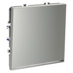 Выключатель встраиваемый VOLTUM S70 одноклавишный с подсветкой 10А, (сталь) (VLS010205)