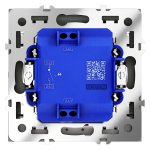 Выключатель встраиваемый VOLTUM S70 одноклавишный с подсветкой 10А, (титан) (VLS010206)