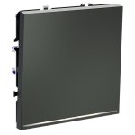 Выключатель встраиваемый VOLTUM S70 одноклавишный с подсветкой 10А, (титан) (VLS010206)