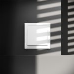 Проходной переключатель встраиваемый VOLTUM S70 одноклавишный 10А, (белый матовый) (VLS010302)