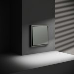 Проходной переключатель встраиваемый VOLTUM S70 одноклавишный 10А, (титан) (VLS010306)