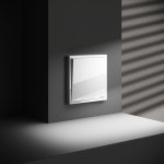 Проходной переключатель встраиваемый VOLTUM S70 одноклавишный с подсветкой 10А, (белый глянцевый) (VLS010401)