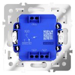 Проходной переключатель встраиваемый VOLTUM S70 одноклавишный с подсветкой 10А, (белый матовый) (VLS010402)