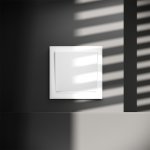 Проходной переключатель встраиваемый VOLTUM S70 одноклавишный с подсветкой 10А, (белый матовый) (VLS010402)