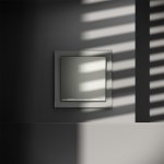 Проходной переключатель встраиваемый VOLTUM S70 одноклавишный с подсветкой 10А, (сталь) (VLS010405)