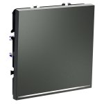 Проходной переключатель встраиваемый VOLTUM S70 одноклавишный с подсветкой 10А, (титан) (VLS010406)