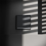 Проходной переключатель встраиваемый VOLTUM S70 одноклавишный с подсветкой 10А, (графит) (VLS010407)