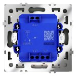 Проходной переключатель встраиваемый VOLTUM S70 одноклавишный с подсветкой 10А, (графит) (VLS010407)