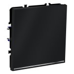 Проходной переключатель встраиваемый VOLTUM S70 одноклавишный с подсветкой 10А, (графит) (VLS010407)