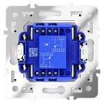 Перекрестный переключатель встраиваемый VOLTUM S70 одноклавишный 10А, (белый глянцевый) (VLS010501)