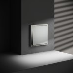 Перекрестный переключатель встраиваемый VOLTUM S70 одноклавишный 10А, (сталь) (VLS010505)