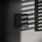 Перекрестный переключатель встраиваемый VOLTUM S70 одноклавишный 10А, (черный матовый) (VLS010508)