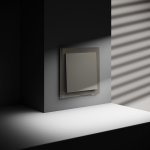 Выключатель с самовозвратом встраиваемый VOLTUM S70 одноклавишный 10А, (шелк) (VLS010604)