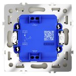 Выключатель с самовозвратом встраиваемый VOLTUM S70 одноклавишный 10А, (сталь) (VLS010605)