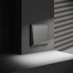 Выключатель с самовозвратом встраиваемый VOLTUM S70 одноклавишный 10А, (титан) (VLS010606)