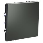 Выключатель с самовозвратом встраиваемый VOLTUM S70 одноклавишный 10А, (титан) (VLS010606)