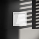 Выключатель встраиваемый VOLTUM S70 карточный 16А, (белый глянцевый)