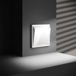 Выключатель встраиваемый VOLTUM S70 карточный 16А, (белый глянцевый)