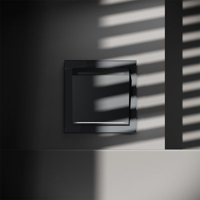 Выключатель встраиваемый VOLTUM S70 карточный 16А, (графит)