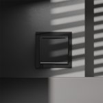 Выключатель встраиваемый VOLTUM S70 карточный 16А, (черный матовый)