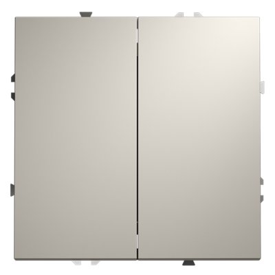 Выключатель встраиваемый VOLTUM S70 двухклавишный 10А, (кашемир) (VLS020103)