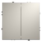 Выключатель встраиваемый VOLTUM S70 двухклавишный 10А, (кашемир) (VLS020103)